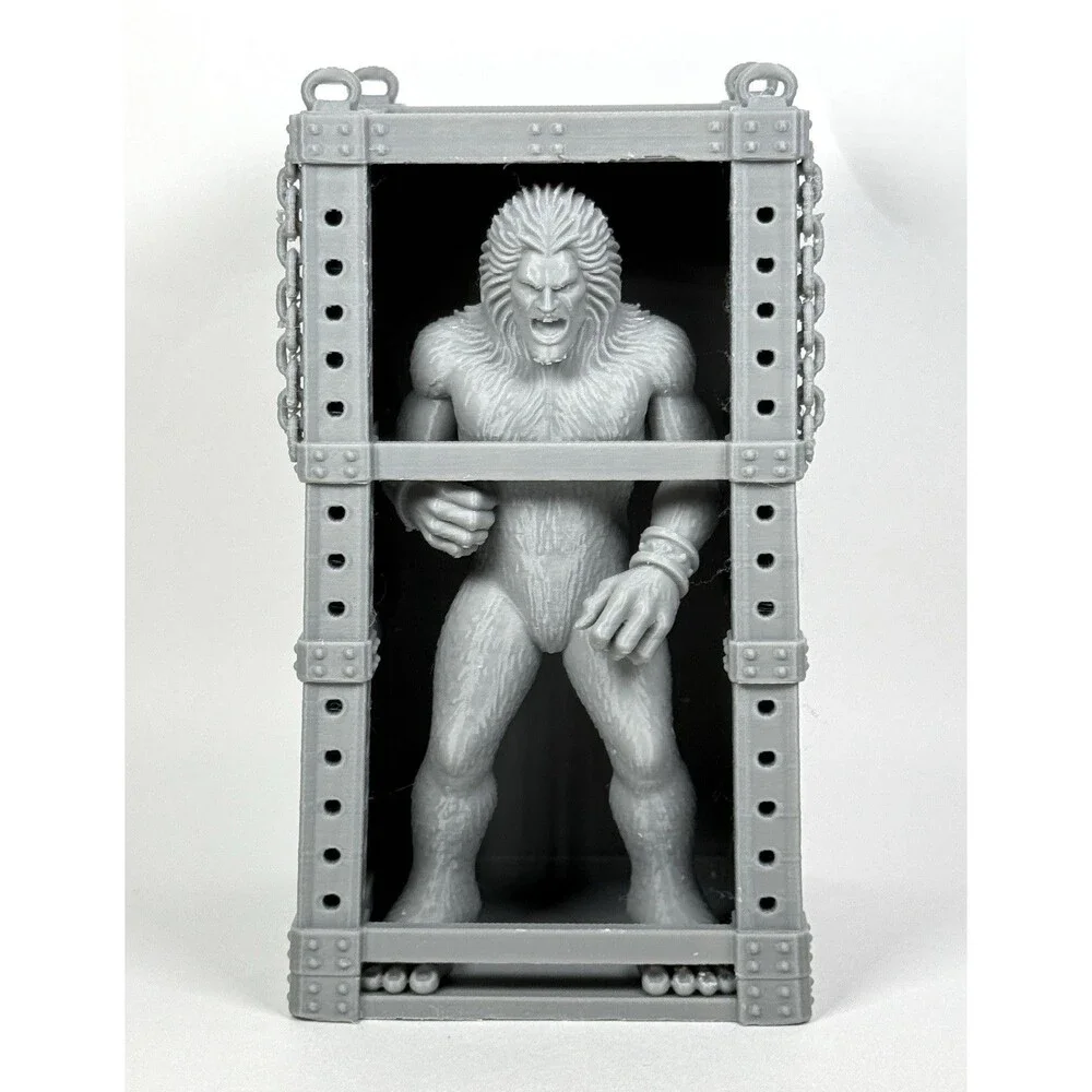 Yeti Giant of The 20Th Century (1977) Italian Monster In Cage 5.5” Paintable Toy